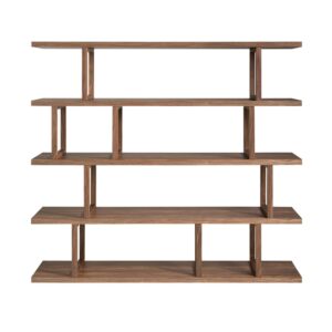 Rechteckiges Regal aus Nussbaumholz 39x179x200cm Holz Braun Angel Cerda Möbel Wohnzimmermöbel Regale