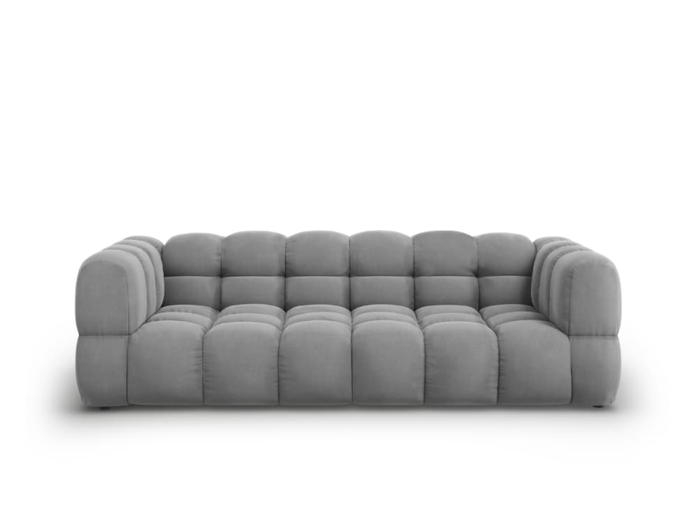wohnli-moebel-suche-M26045115 Wohnli Möbelsuche - 4-Sitzer modulares Sofa aus Samt hellgrau