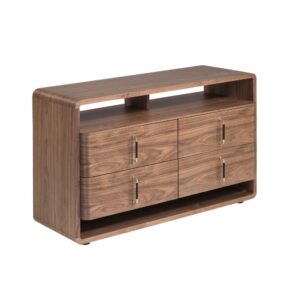 wohnli-moebel-suche-M26045123 Wohnli Möbelsuche - Kommode aus Nussbaum und schwarzem PVC