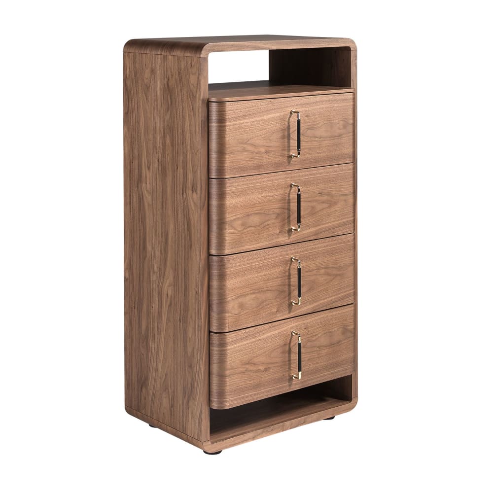 wohnli-moebel-suche-M26045125 Wohnli Möbelsuche - Kommode aus Nussbaum und schwarzem PVC