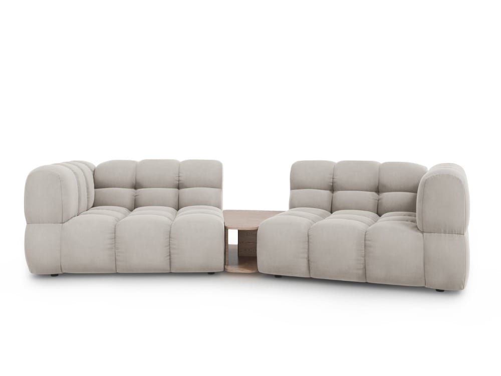 wohnli-moebel-suche-M26045193 Wohnli Möbelsuche - 2-Sitzer modulares Sofa aus Samt leichtes beige