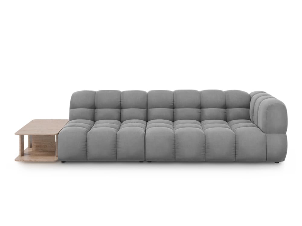 wohnli-moebel-suche-M26045198 Wohnli Möbelsuche - 4-Sitzer modulares Sofa links aus Samt hellgrau