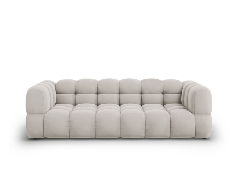 wohnli-moebel-suche-M26045200 Wohnli Möbelsuche - 4-Sitzer modulares Sofa aus Samt leichtes beige