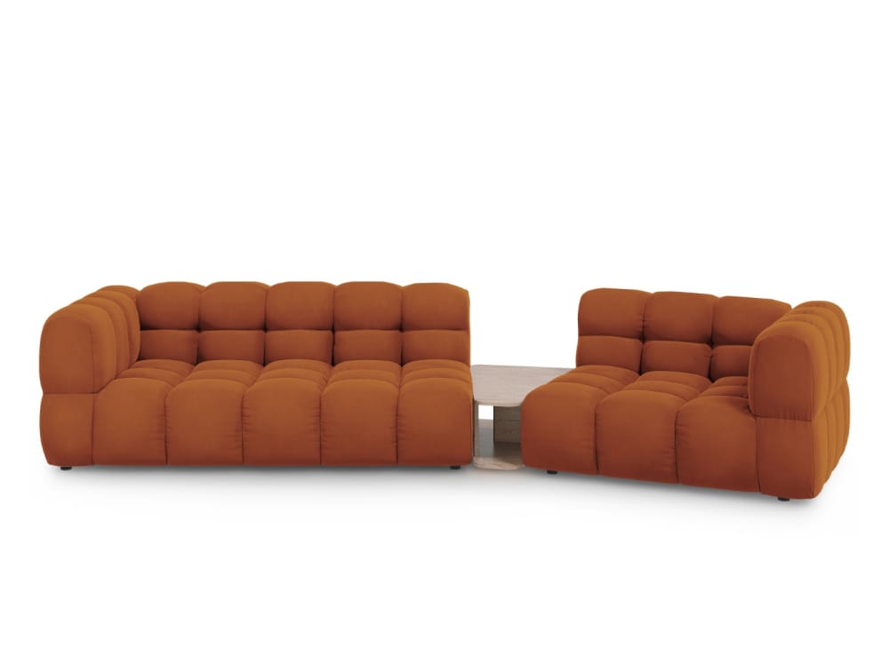 wohnli-moebel-suche-M26045211 Wohnli Möbelsuche - 3-Sitzer modulares Sofa rechts aus Samt terrakotta
