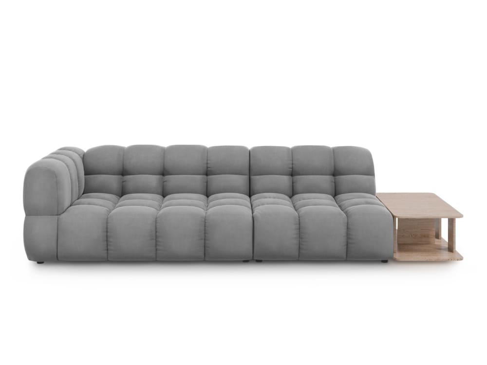 wohnli-moebel-suche-M26045243 Wohnli Möbelsuche - 4-Sitzer modulares Sofa rechts aus Samt hellgrau