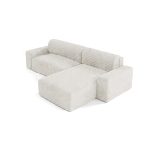 wohnli-moebel-suche-M26045274-1 Ecksofa mit Schlaffunktion Weiß 185x70x300cm Holz Weiß Furnisell Sofas und Sessel Sofas Ecksofas