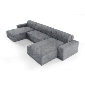wohnli-moebel-suche-M26045285-1 Wohnlandshaft mit Schlaffunktion Grau 185x70x300cm Holz Grau Furnisell Sofas und Sessel Sofas Wohnlandschaften