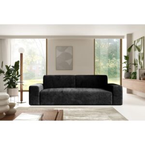wohnli-moebel-suche-M26045288-1 Schlafsofa mit Bettkasten Schwarz 102x70x260cm Holz Schwarz Furnisell Sofas und Sessel Sofas Schlafsofas