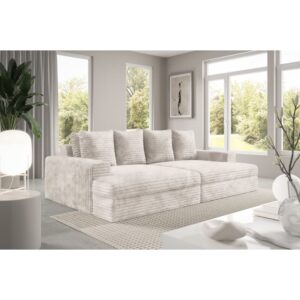Schlafsofa Premium Extra Komfort Weiß 167x42x272cm Holz Weiß Furnisell Sofas und Sessel Sofas Schlafsofas
