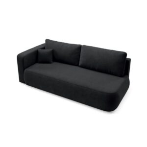 wohnli-moebel-suche-M26045293-1 Schlafsofa mit Bettkasten Schwarz 106x82x228cm Holz Schwarz Furnisell Sofas und Sessel Sofas Schlafsofas