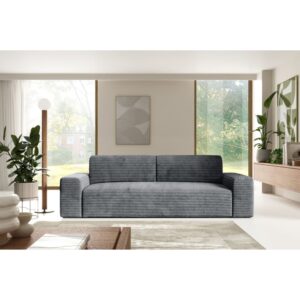 Schlafsofa mit Bettkasten Grau 102x70x260cm Holz Grau Furnisell Sofas und Sessel Sofas Schlafsofas