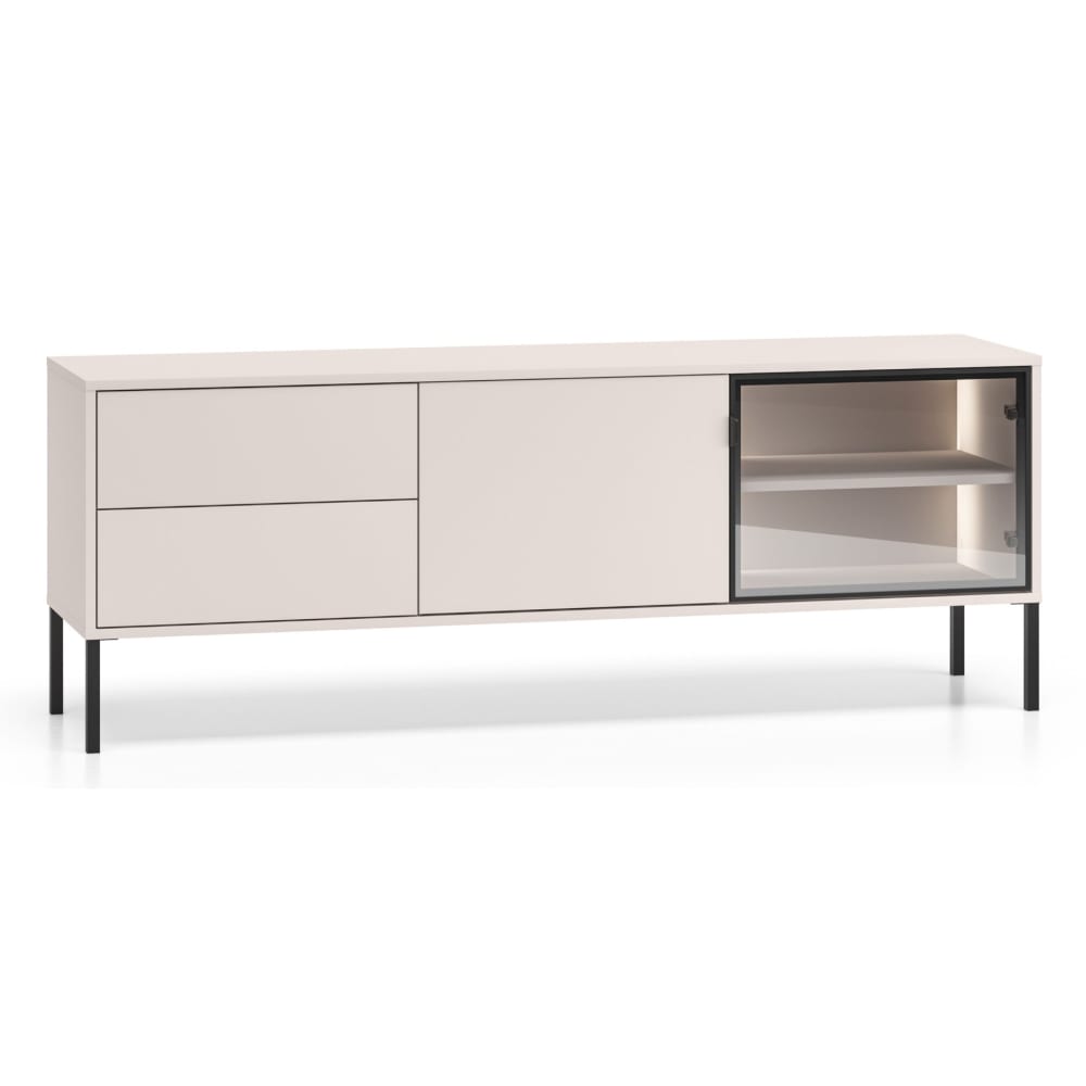 wohnli-moebel-suche-M26046191 Wohnli Möbelsuche - TV-Lowboard mit beleuchteter Glasvitrine