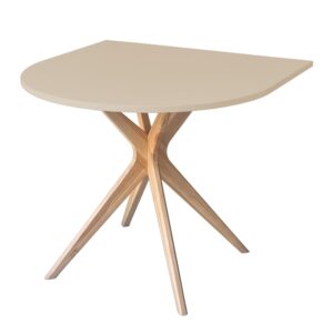 wohnli-moebel-suche-M26046422 Wohnli Möbelsuche - Halbovaler Tisch 80x80 3 Personen MDF beige | Esche