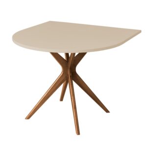 wohnli-moebel-suche-M26046427 Wohnli Möbelsuche - Halbovaler Tisch 80x80 3 Personen MDF beige | Esche Eiche gebeizt