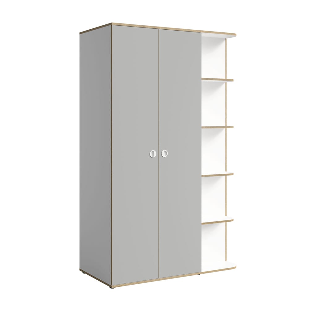wohnli-moebel-suche-M26046473 Wohnli Möbelsuche - Kleiderschrank mit Eckregal aus Holz 120x60x196