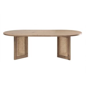 wohnli-moebel-suche-M26046918 Wohnli Möbelsuche - Couchtisch mit ovaler Tischplatte L120 cm - Holzdekor hell