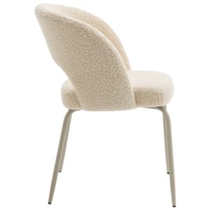 wohnli-moebel-suche-M26047404-1 Set aus 2 Stühlen aus beigem Schlaufenstoff 61x80x59cm Stoff Beige Happy Garden Möbel Esszimmermöbel Stühle