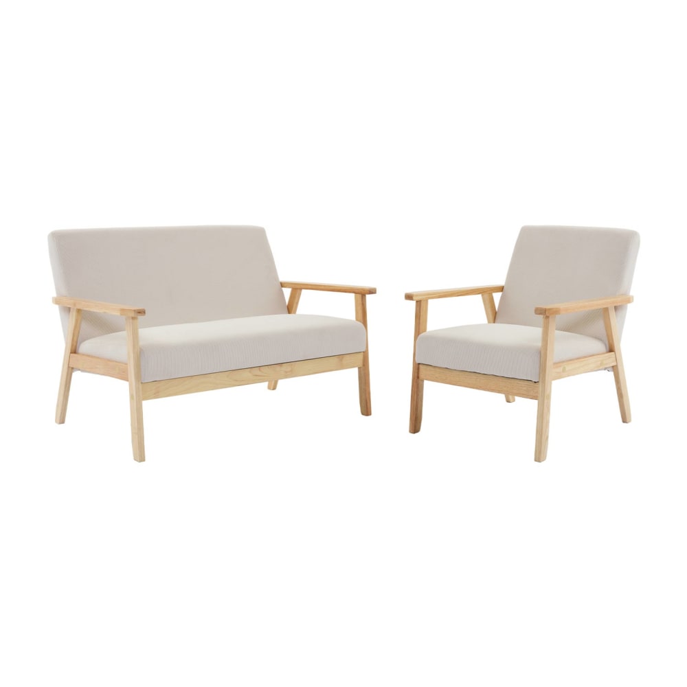 wohnli-moebel-suche-M26047477 Wohnli Möbelsuche - Banksofa + Sessel Cord-Bezug cremefarben