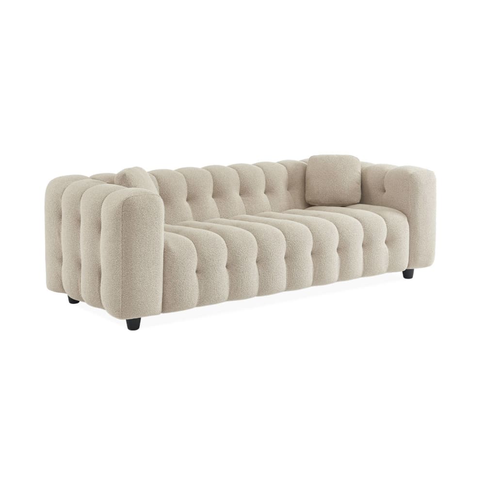 wohnli-moebel-suche-M26047770 Wohnli Möbelsuche - 3-Sitzer-Sofa mit kapitoniertem Bouclé-Bezug in beige