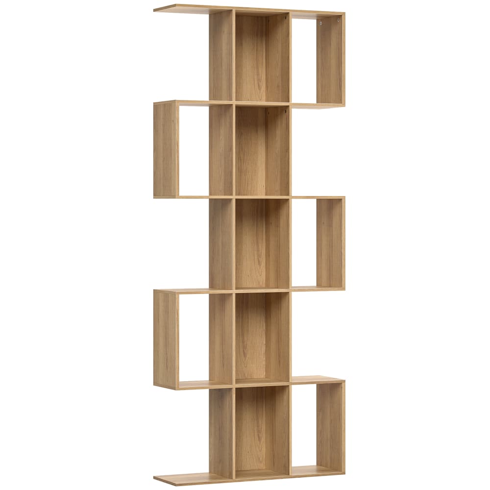 Wohnli Möbelsuche - Bibliothèque 5 niveaux 15 compartiments MDF chêne