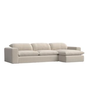 wohnli-moebel-suche-M26050504-1 Sofa Chaiselongue Leinen und Baumwolle Beige 328x80x169cm Stoff Beige Hannun Sofas und Sessel Sofas Ecksofas