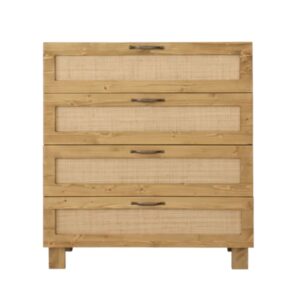 wohnli-moebel-suche-M26050544 Wohnli Möbelsuche - Kommode Tannenholz Massiv Naturfasern Natur 4 Schubladen