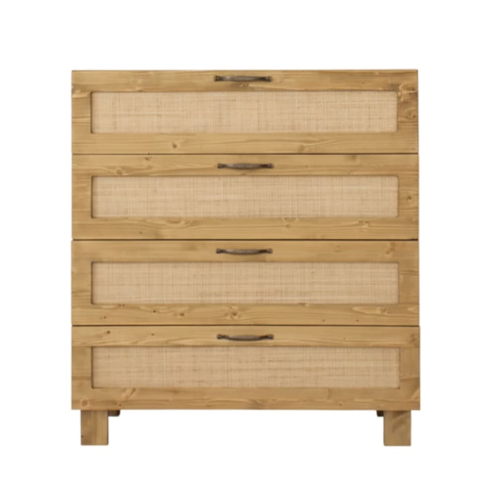 wohnli-moebel-suche-M26050544 Wohnli Möbelsuche - Kommode Tannenholz Massiv Naturfasern Natur 4 Schubladen