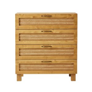 wohnli-moebel-suche-M26050550 Wohnli Möbelsuche - Kommode Tannenholz Massiv Naturfasern Hellbraun 4 Schubladen