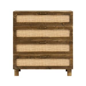 wohnli-moebel-suche-M26050551 Wohnli Möbelsuche - Kommode Tannenholz Massiv Naturfasern Braun 4 Schubladen