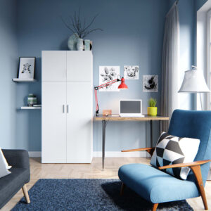wohnli-moebel-suche-M26052911-1 Aktenregal Weiß 80x182.4cm 80x183x37cm Spanplatte Weiß Vicco Möbel Schlafzimmermöbel Kommoden