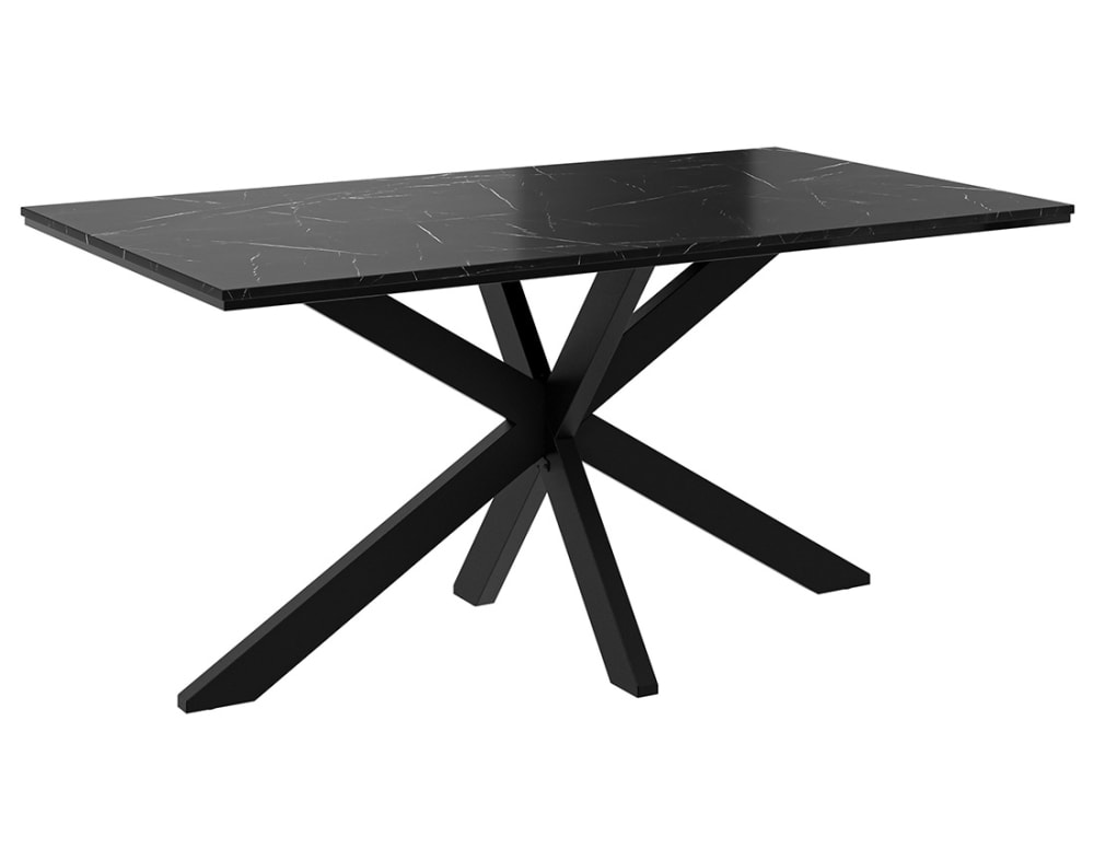 wohnli-moebel-suche-M26055924 Wohnli Möbelsuche - Tom - table à manger - plateau effet marbre - pieds en métal - 4 à 6