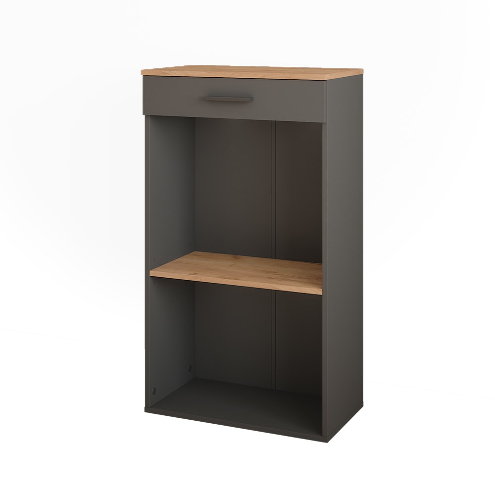 Wohnli Möbelsuche - Weinregal  Goldkraft Eiche/Anthrazit 60x106cm