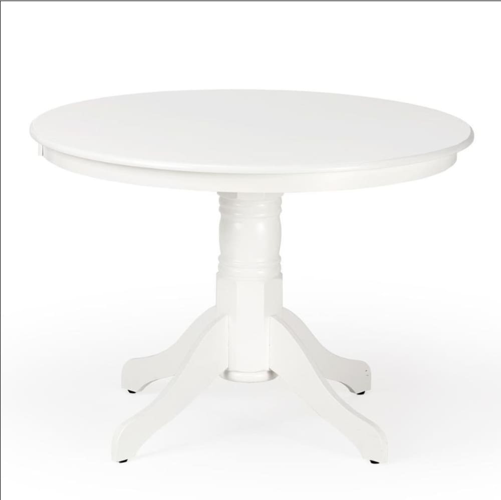 Wohnli Möbelsuche - Barocker runder Esstisch – weiß 106 cm