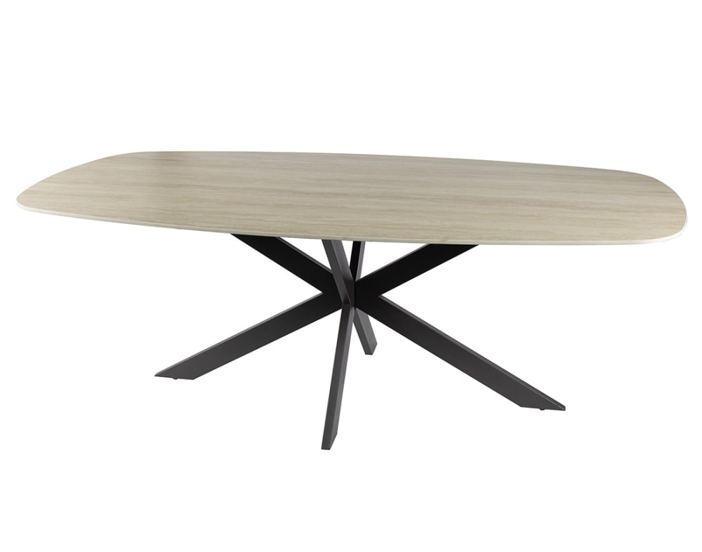 wohnli-moebel-suche-M26056559 Wohnli Möbelsuche - Ruben - table à manger - plateau en céramique 3D effet travertin -