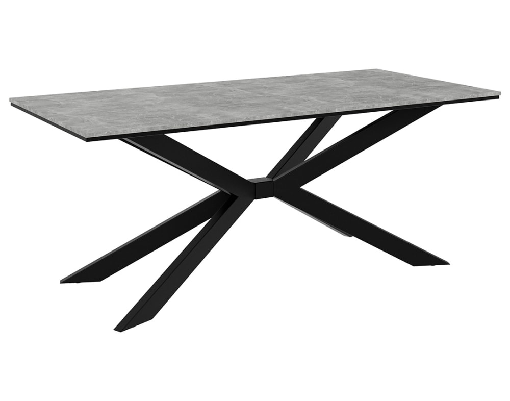 wohnli-moebel-suche-M26056570 Wohnli Möbelsuche - Casey - table à manger - plateau effet béton - pieds en métal - 4 à 8