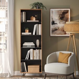 Bücherregal  Eiche Wotan 60x186.6cm 60x187x31cm Spanplatte Braun Vicco Möbel Wohnzimmermöbel Regale