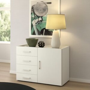 - 90x87x41cm Holz Weiß Dmora Möbel Esszimmermöbel Sideboards, Highboards & niedrige Anrichten