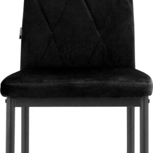 wohnli-moebel-suche-M26066471-1 Esszimmerstuhl 4er Pack Schwarz 42x98x53cm Samt Schwarz Loft24 Möbel Esszimmermöbel Stühle