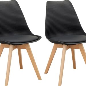 Wohnli Möbelsuche - Esszimmerstuhl 2er Pack Schwarz
