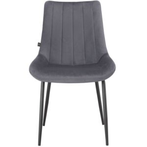 Esszimmerstuhl 2er Set 51x82x48cm Samt Grau Loft24 Möbel Esszimmermöbel Stühle