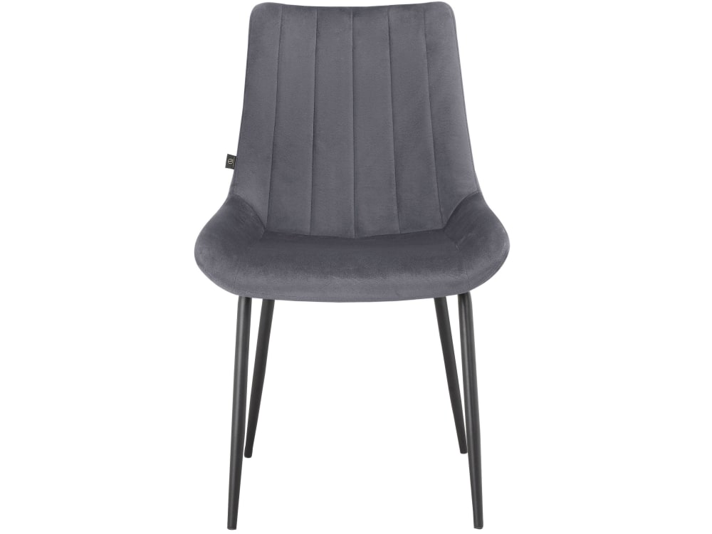 Esszimmerstuhl 2er Set 51x82x48cm Samt Grau Loft24 Möbel Esszimmermöbel Stühle
