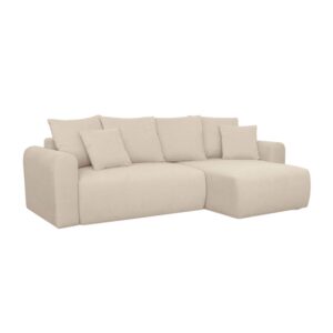 wohnli-moebel-suche-M26067928 Wohnli Möbelsuche - 3-Sitzer Ecksofa mit Schlaffunktion und Chenille-Bezug greige