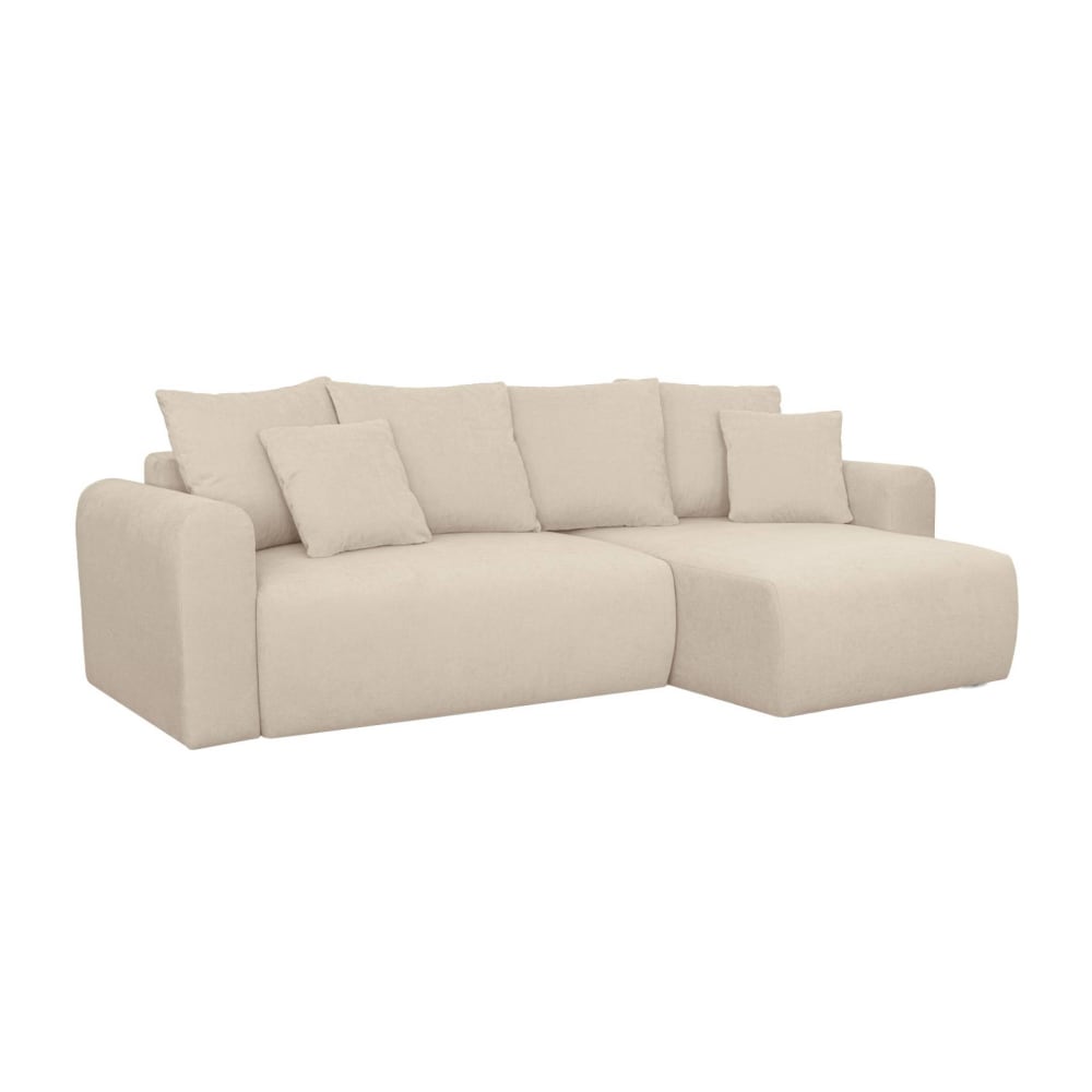wohnli-moebel-suche-M26067928 Wohnli Möbelsuche - 3-Sitzer Ecksofa mit Schlaffunktion und Chenille-Bezug greige