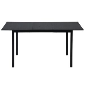 wohnli-moebel-suche-M26068599-1 Ausziehtisch 120-160cm Mitteldichte Faserplatte Holzoptik schwarz 160x75x80cm Metall Schwarz Meubles Cosy Möbel Esszimmermöbel Esstische