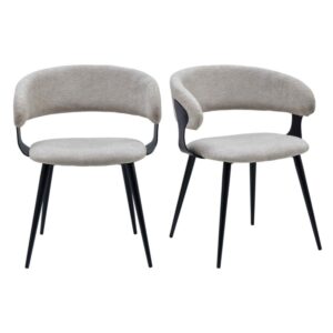 wohnli-moebel-suche-M26069215 Wohnli Möbelsuche - Luxury Esszimmerstuhl aus graubeigem Stoff (x2)
