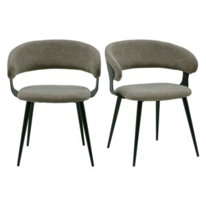 wohnli-moebel-suche-M26069221 Wohnli Möbelsuche - Luxuy Esszimmerstuhl aus taupefarbenem Stoff (x2)