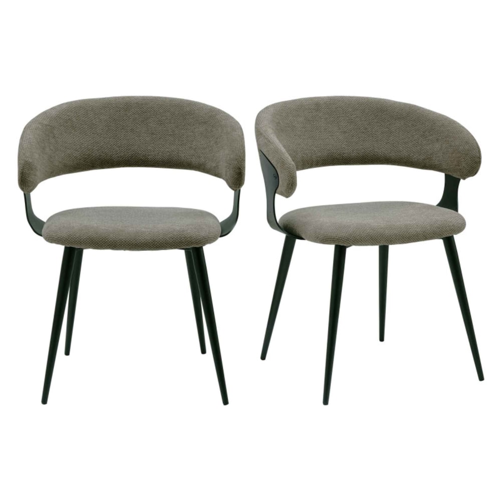 wohnli-moebel-suche-M26069221 Wohnli Möbelsuche - Luxuy Esszimmerstuhl aus taupefarbenem Stoff (x2)