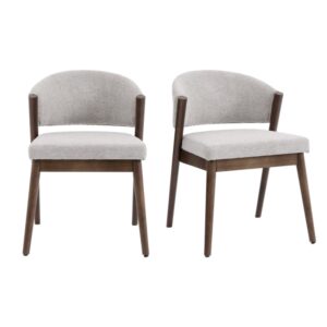 Wohnli Möbelsuche - Silla aus schwarzem Stoff und Textil Trendy Gray (x2)