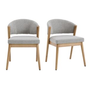 wohnli-moebel-suche-M26069300 Wohnli Möbelsuche - Stuhl aus Naturholz und Trend Greige-Stoff (x2)