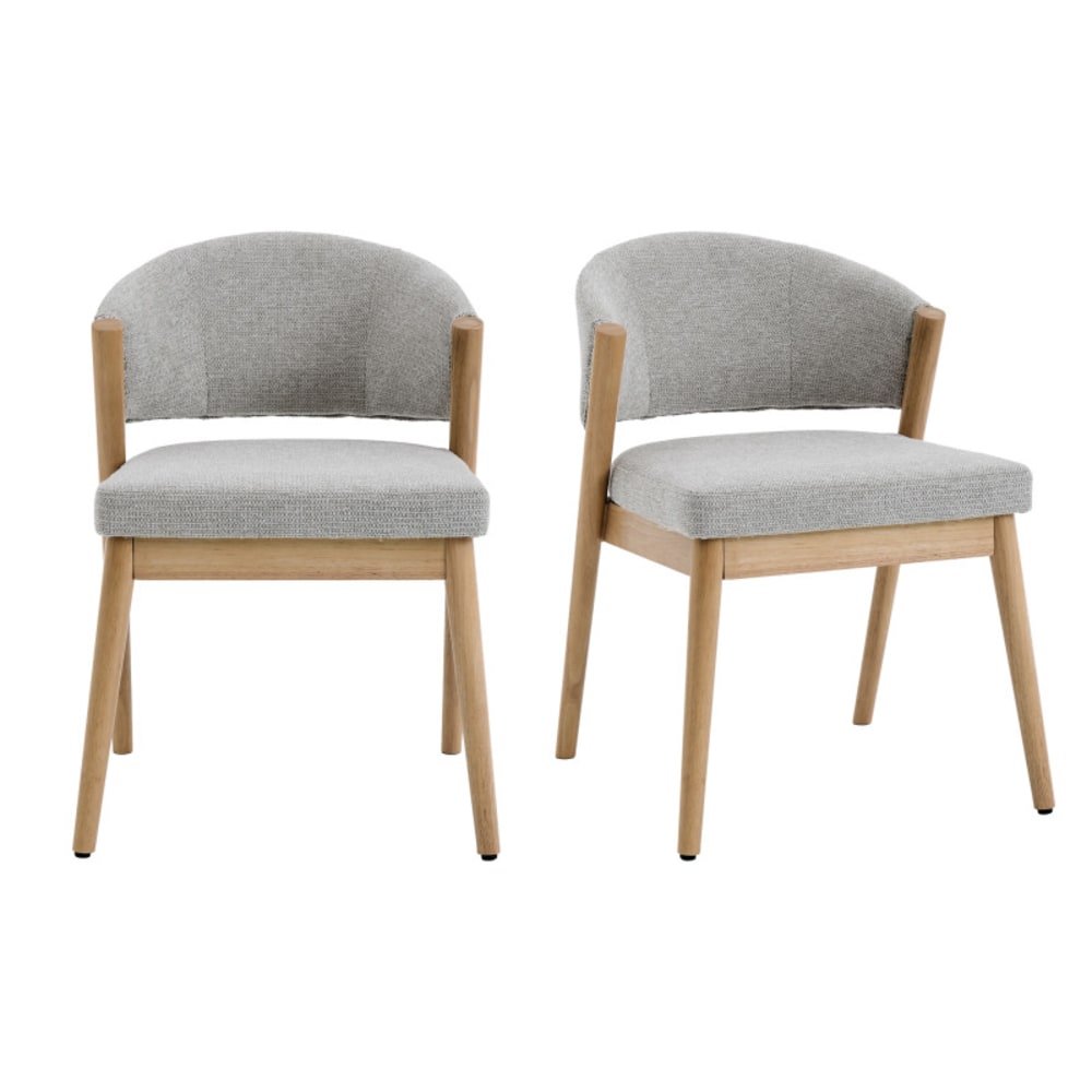 wohnli-moebel-suche-M26069300 Wohnli Möbelsuche - Stuhl aus Naturholz und Trend Greige-Stoff (x2)